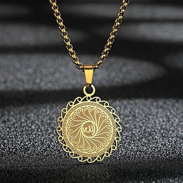 NEW ARRIVAL - Gold Silver Colour Unique Muslim Jewellery Pendant Necklace - Best Gifts - The Jewellery Supermarket
